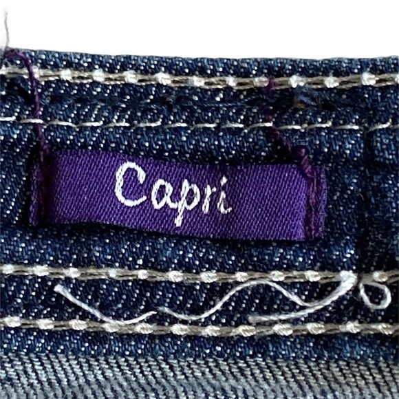 Vigoss Destroyed‎ Cuffed Capri Jeans Sz. 7 Juniors - Picture 11 of 12